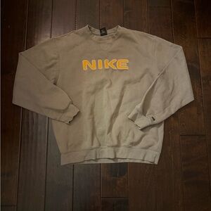 Nike Men's Tan Sweater vintage long sleeve